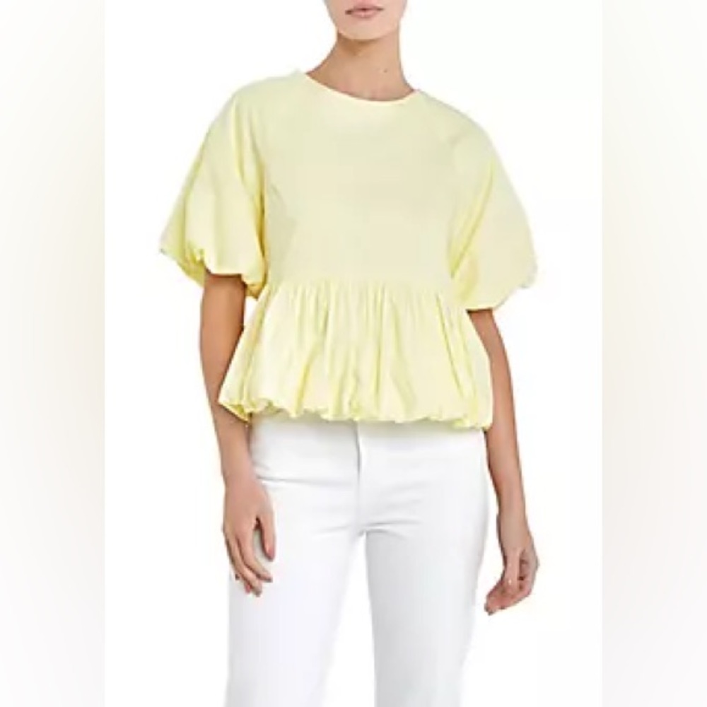 NWT English Factory Balloon Poplin Top